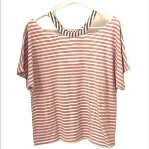 Blue Lemon - Pink & White Striped Tee